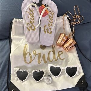 Chic White Heart Sunglasses for Brides